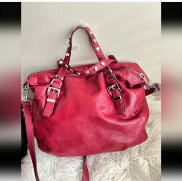 🍁🍂Gorgeous RARE Michael kors cherry red Essex bag - Picture 1 of 6